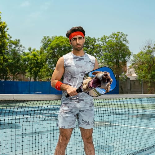 Cat Pickleball Paddles, Lightweight Pickleball Rackets with Pickleball, Pickleball Paddles Set for Men Women, Pickleball Gifts for Beginners, White