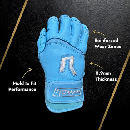 Short Cuff Baseball Gloves - color: Baby Blue, size: Youth Small