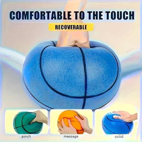 Silent Basketball Size 7/5/3, 2026 New Indoor Basketball Training Ball, Pro PU Foam Ball – Real Feel Higher Bounce Quieter - color: Green, size: #3