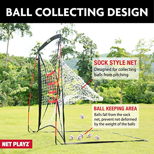 Baseball Net - Pitching Net/Hitting Net Batting Practice, Training Tools - Baseball Gifts for Kids, Children & Teens,Black