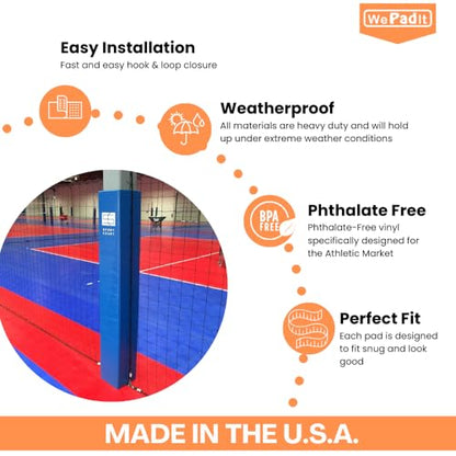Safety Pole Pad – Square Pole Padding Basketball Pole Pads, 1” Thick Closed Cell Foam for Impact Safety, Weatherproof Goal Padding Pole, UV-Resistant Vinyl Cover, Hook/Loop, 4 FT Tall - color: BEIGE, size: 3.5" x 3.5" square