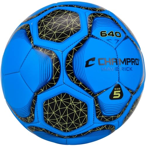 Champro Maverick Soccer Ball - color: Optic Blue, size: 5
