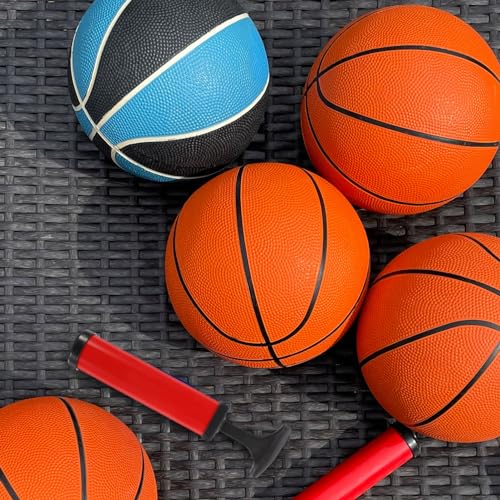 HEMOTON Multi-Function Basketball Pump Inflatable Pump Pressure Gauge Needle Portable for Sports Balls