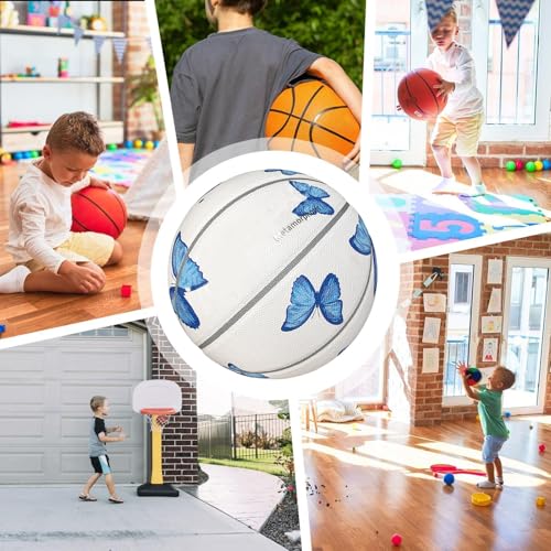 Outdoor Basketball - High Elasticity Indoor Outdoor Basketball, Portable Lightweight Sport Equipment Accessories for Competition Travel Home Beach Court Playground Training Exercise Fun for Kids Teens