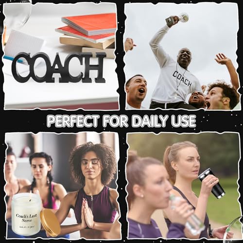 SiliFine 8 Pcs Coach Gifts for Men, 30 Oz Coach Ever Tumbler Gift Coaches Appreciation Thank You Coaches Gifts for Football, Soccer, Softball, Basketball, Gymnastics Cheer Trainer Gift Box(Black)