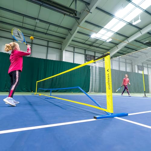 Vermont Procourt Combi Net | Net for Tennis, Badminton, Pickleball & Soccer-Tennis | Portable Badminton Set | Mini Tennis & Badminton Sets for Backyards - color: 20ft Wide