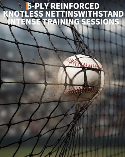 33ft Baseball Batting Cage with Frame and Net, Batting and Pitching Practice Net for Baseball, Softball, and Golf, Suitable for Backyard or Field