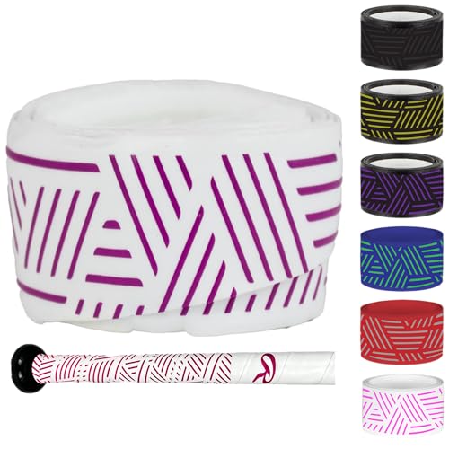 Rawlings | 1.00mm / 1.80mm / 2.75mm Bat Grip | Baseball / Softball | Multiple Colors - color: Pink & White, size: 1.80mm | Standard Thickness | All Bats
