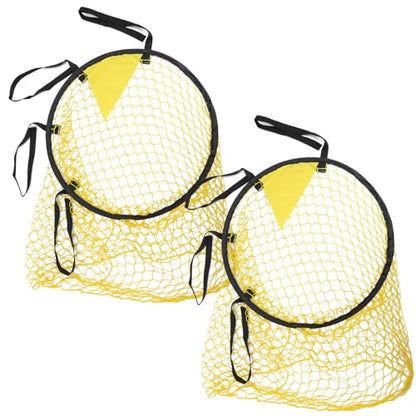 ASTIMESA 2 Pieces Easy to Attach and Detach Soccer Target Net Training, Portable Football Target Net for Corner Shooting Accuracy Practice, Fits Most Standard Goals with Adjustable Long Straps