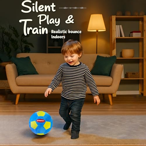2 Pack Indoor Soccer Ball Size 4,Kids Soccer Ball Padded for Inside Your Home,Soft and Safe Foam Ball for Toddlers,Size 4 Soccer Balls Includes Pump and net,Best Gift for Boys and Girls