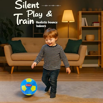 2 Pack Indoor Soccer Ball Size 4,Kids Soccer Ball Padded for Inside Your Home,Soft and Safe Foam Ball for Toddlers,Size 4 Soccer Balls Includes Pump and net,Best Gift for Boys and Girls