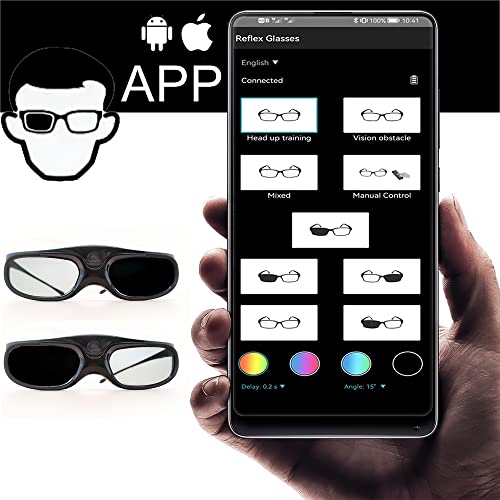 Head up Training to Prevent Head Down Basketball Football Standard Training from hindering Vision stroboscopic Glasses + app