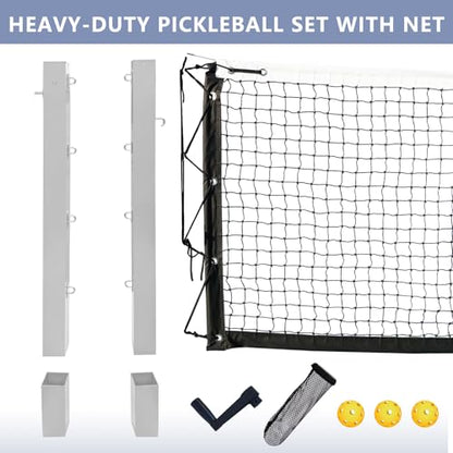 Aluminum Pickleball Net System,Constructed of Rust Proof Aluminum Frame,Regulation Size 22 FT