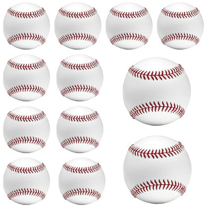 Tballs Training Baseballs Sponge Rubber Core, Reduced Impact Safety Baseballs, Unmarked Tee Ball Practice Baseball for League Play, Pitching, Hitting, Fielding, Autograph, Gifts