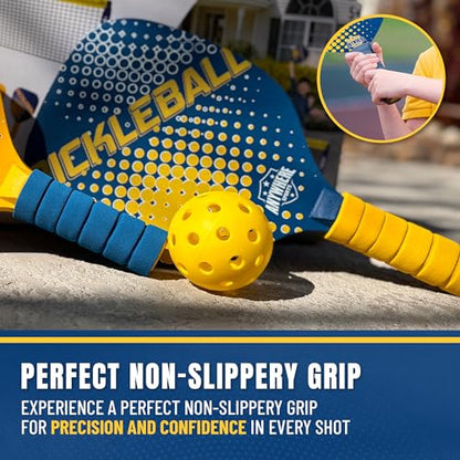 Ultimate Youth Pickleball Set with Net, Paddles, and Balls - Start Playing Pickleball Today with This Complete Junior Kit for Boys and Girls Ages 5 to 12