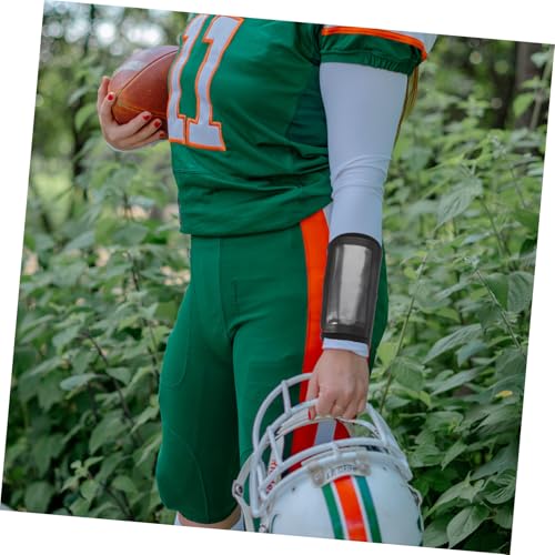 Football Quarterback Wristband Tactical Protective Arm Band, Black Medium Sports Wrist Sweatband for Youth Football Gear and Outdoor Play