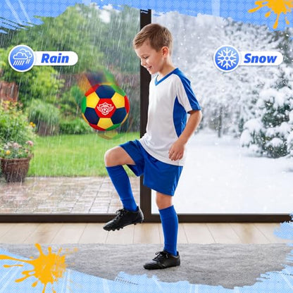 HopeRock Indoor Soccer Ball, Size 4 Soft Foam for Toddlers and Kids, Silent in House, for Youth Boys and Girls Aged 3-12 Years Old - size: Size 4
