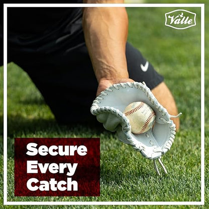 Valle Eagle KK 4-Finger Baseball Training Glove -Durable Leather Infield Flat Mitt for Right & Left Handed Men & Women - Ideal for Infielders & Players - Perfect for Fielding Drills & Practice, White