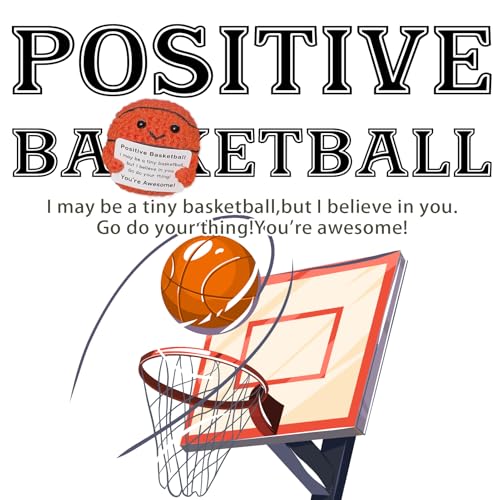 Funny Crochet Mini Basketball Gift for Basketball Lovers,Birthday Gifts for Men Women Basketballs Players Emotional Support Crochet - color: Basketball