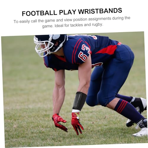 DOITOOL Football Wristband Quarterback Play Wrist Sleeve Soft Adjustable Black Tactical Sports Gear for Youth Football Training