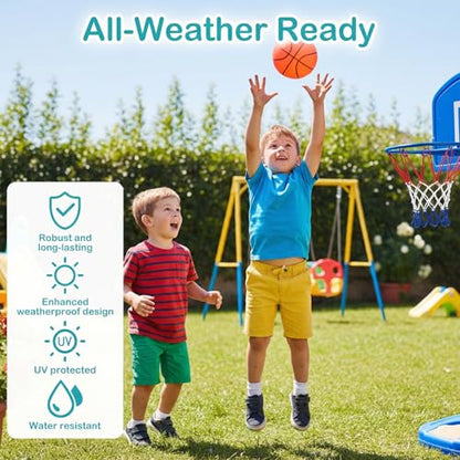 2Pack 8 Loops Mini Basketball Net Replacement, Heavy-Duty Nylon Little Small Basketball Net for Indoor Door Room Walls 8"-10.25" Hoop