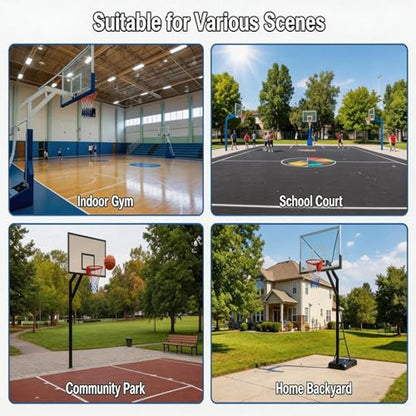 Thickening Basketball Net Replacement Heavy Duty, 12 Loops, [6.88Ounce],Upgrade Thick Professional Basketball Nets Outdoor, All Weather Anti Whip, Fits Standard Basketball Hoop Indoor or Outdoor
