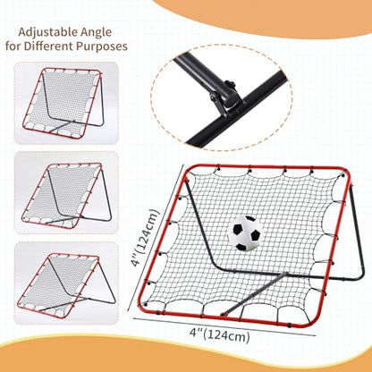 Rebounder Soccer 4'x4', Rebound Net, Bounce Back Net for Ball Games Practice and Training