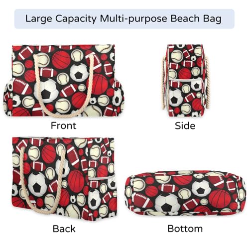 Beach Bag Waterproof Sand-proof Canvas Tote Lightweight Shoulder Bag Suitable for Family outdoor travel - color: A2