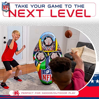 Franklin Sports Inflatable Target Toss Game - Kids Mini Throwing Game Set - Portable Indoor + Outdoor Toy Target - style: Football