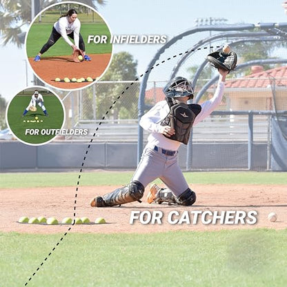 Fielder's Dome Mat – Baseball and Softball Bad Hop Training Equipment for Fielding Practice, Agility, Hand-Eye Coordination and Reaction Speed. Durable, Multi-Surface Compatible. 33.5" x 14" x 1.75"