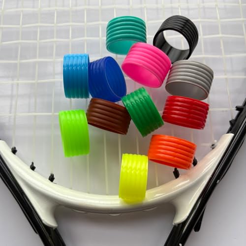 12 Colors Silicone Tennis Racket Handle Grip Ring