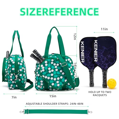 ROYALFAIR Pickleball Bag, Pickleball Tote Bag high-capacity Adjustable Shoulder Strap for Pickleball Paddle Shoulder Bag, Pickleball Bag for Women Men