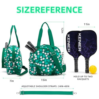 ROYALFAIR Pickleball Bag, Pickleball Tote Bag high-capacity Adjustable Shoulder Strap for Pickleball Paddle Shoulder Bag, Pickleball Bag for Women Men