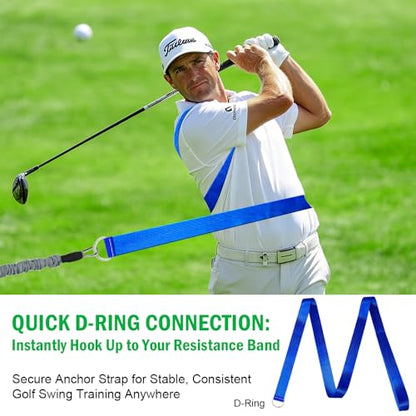 Golf Rope Swing Trainer, Golf Swing Trainer for Core Strength, Fix Early Extension & Improve Swing Consistency, Multifunctional Golf Training Aid, Portable Golf Accessories for Beginners & Amateurs