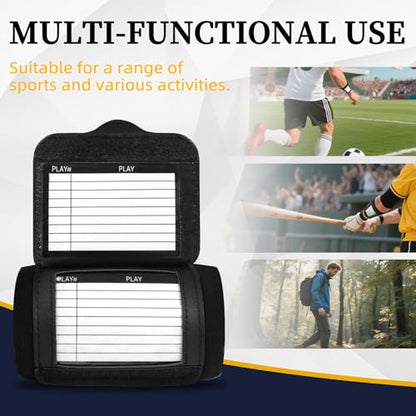 Football Play Wristband - Football Quarterback Play Wristbands for Adult and Youth 2/6/12/20 Pack - Softball Wristbands for Signs for All Sports with 3 Compartments - size: Pee Wee