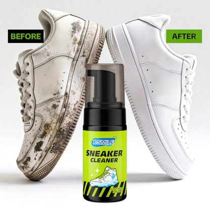 X-SMILE Sneaker Cleaning Kit, Foam Cleaner for White Shoes, PU & Synthetic, Canvas, Mesh & Rubber, Brush, Towel & Wipe 100ml
