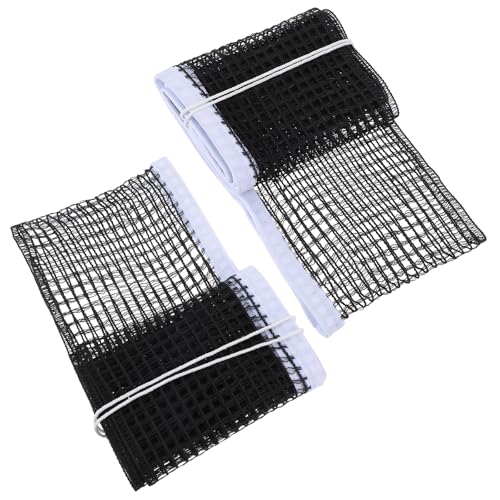 2Pcs PingPong Net Nylon Pingpong Net Table Tennis Nets Replacement for Indoor Outdoor School Gym Black Table Tennis Nets Replacement (70.8" x 5.9")