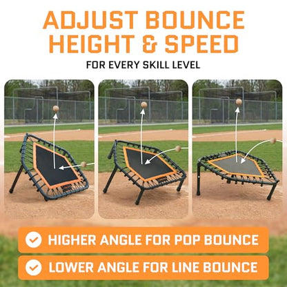 ACELETIQS Volleyball Rebounder Net, Soccer Rebounder, Lacrosse Rebounder, Baseball Rebounder Net | Improve Pitching and Fielding Training, Spiking, Passing and Shooting Skills - color: Baseball Rebounder