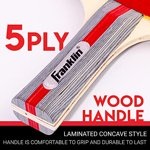 Franklin Sports Table Tennis Paddles - Rubber Paddle - Indoor Ping Pong Paddle - style: Performance