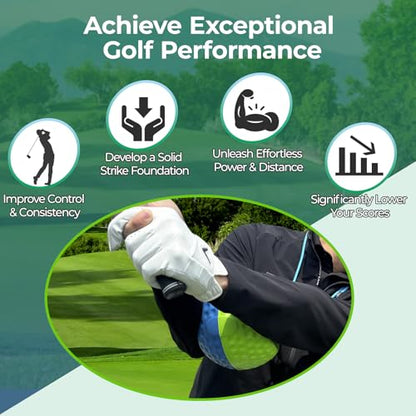 Golf Training Aid Ball for Impact Precision & Consistent Swings - Master Body Connection to Fix Slicing, Scooping & Chicken Wing | Simple and Effective Golf Training Tool - size: Large