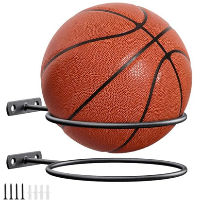 Ball Holder Wall Mount Bulk,Basketball Football Stand Ball Storage - size: 2 Pack