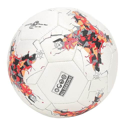 Soccer Balls Size 5 Explosion Proof Training Football Double Layer Kick with Concealed Air Nozzle and PU Cover for Lawn Sand Beach Game Training