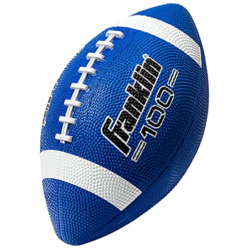 Franklin Sports Kids Junior Grip-Rite Youth Junior Size Rubber Footballs - Peewee Kids Durable Outdoor Footballs - Single & Bulk Packs Available - color: Blue/White, size: Junior, style: 1 Ball