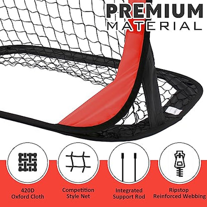 3.3x2.2 FT Kids Soccer Goal with Carry Bag, Portable Pop Up Soccer Net for Backyard Training, Indoor/Outdoor Use for Youth and Adults - style: 3.3x2.2 FT,1 Pack