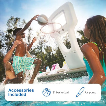 Step2 Vero Pool Basketball Hoop, Outdoor/Indoor Waterproof Patio Furniture, Made of Durable Plastic, 4.5 Feet, White