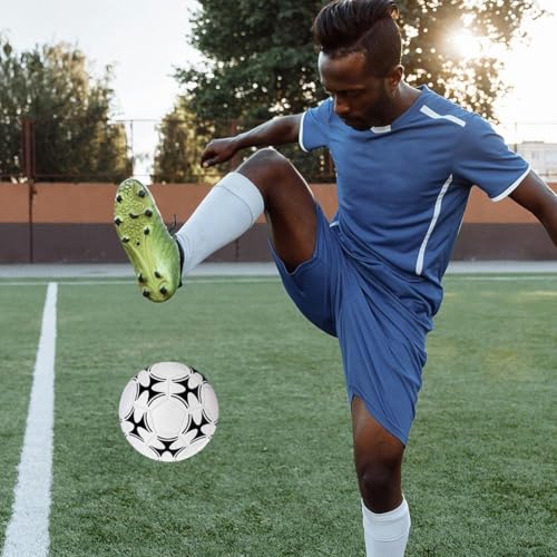 Size 5 Inflatable Football Soft Sports Ball Lightweight Soccer Ball for Indoor Outdoor Play Beach Park Swimming Pool Party