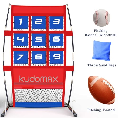 Pitching Target Net – Master Your Pitch! Portable Practice System with Numbered Strike Zone for Baseball, Softball & Football. Includes Carry Bag & Enables Quick Assembly