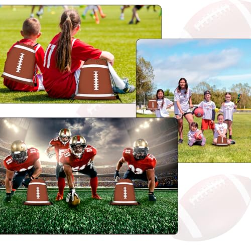 16 Pack Superbowl Party Decorations Football Drawstring Gift Bags Football Party Decorations for Kids Football Snack Goodie Treat Bag for Football Themed Birthday Sports Party Gift,9.8 x 11.8 Inches - style: football