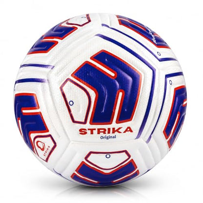 STRIKA Premium Soccer Ball Size 5 & 4 – Durable Hybrid Bonded Training Ball for Adults & Kids – Water-Resistant, Long Air Retention – Indoor/Outdoor Play