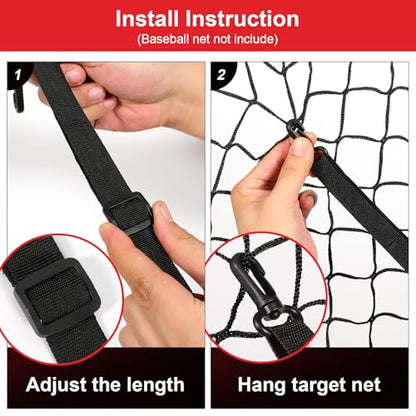 1pcs/2pcs Strike Zone Target Net,13.5x21.5in Pitching Strike Zone Net,Portable Strike Zone Plate for Baseball Pitching Accuracy Improve